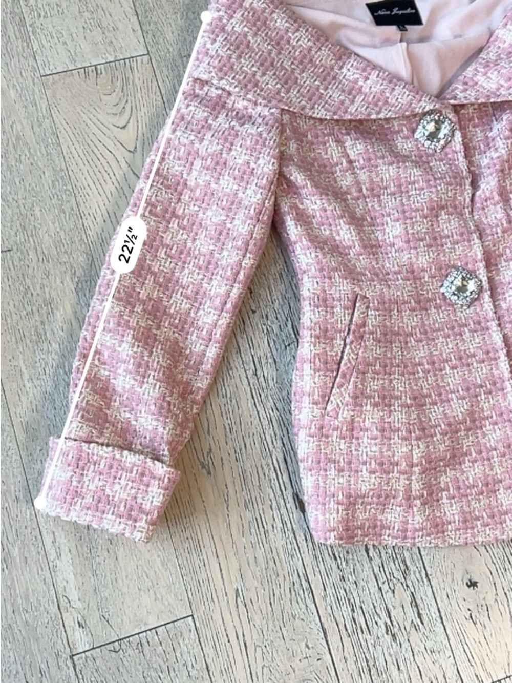 NWT Nana Jacqueline Pink and Cream Tweed Mini Skirt Set - Picture 5 of 10